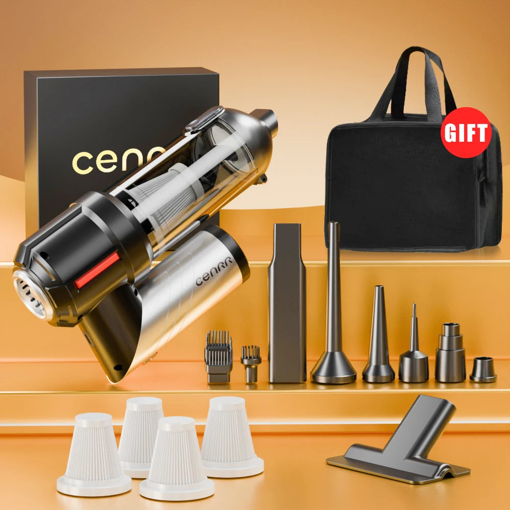 CENRR Mini Car Vacuum Cleaner 998000PA – Powerful Cordless Portable Handheld Cleaner for Car & Home Use