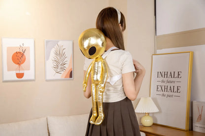 60cm Fashion Alien Plush Backpack – Soft PU ET Stuffed Doll Toy, Creative Gift for Kids & Children