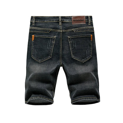 Men’s Slim Fit Stretch Denim Shorts – Classic Summer Business Casual Fashion Shorts