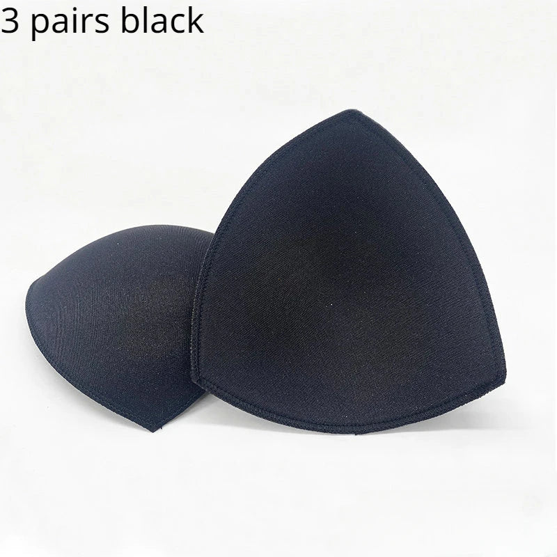3 Pairs Removable Push-Up Bra Pads – Foam Inserts for Sports Bras, Bikinis & Underwear