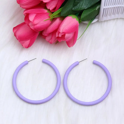 Women’s Funny Acrylic Circular Earrings – Round Ear Jewelry, Popular Fashion Accessory Gift
