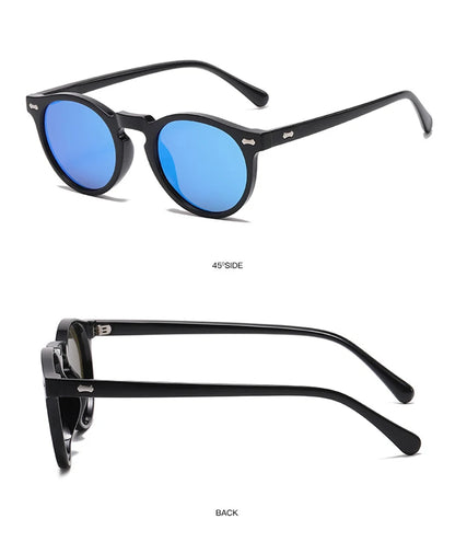 Retro Round Polarized Sunglasses – Vintage Fashion Shades for Men & Women, Driving Eyeglasses