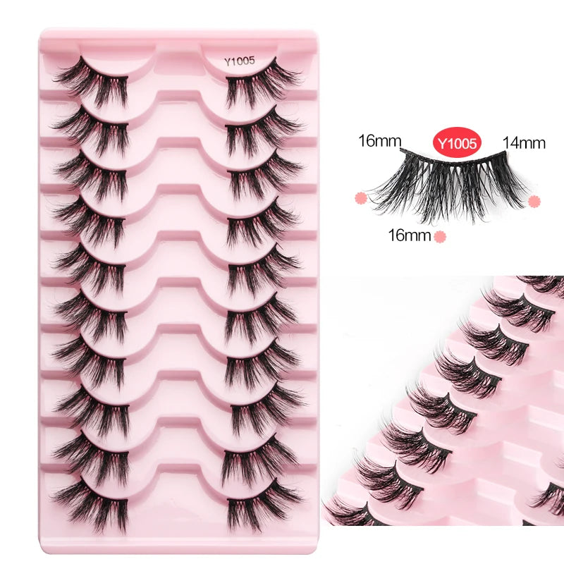 SHIDISHANGPIN 3D Half Cat Eye Lashes – Natural Winged Fox Faux Mink Eyelashes for Makeup