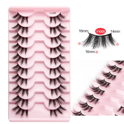 SHIDISHANGPIN 3D Half Cat Eye Lashes – Natural Winged Fox Faux Mink Eyelashes for Makeup