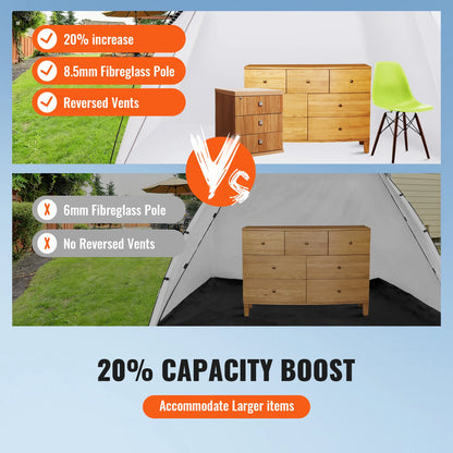 VEVOR Foldable Portable Paint Booth Shelter - Versatile Spray Painting Tent for DIY Projects and Crafts, Available in 7.5x5.2x5.2/10x7x6ft Sizes, Ideal for Furniture and Hobby Tools