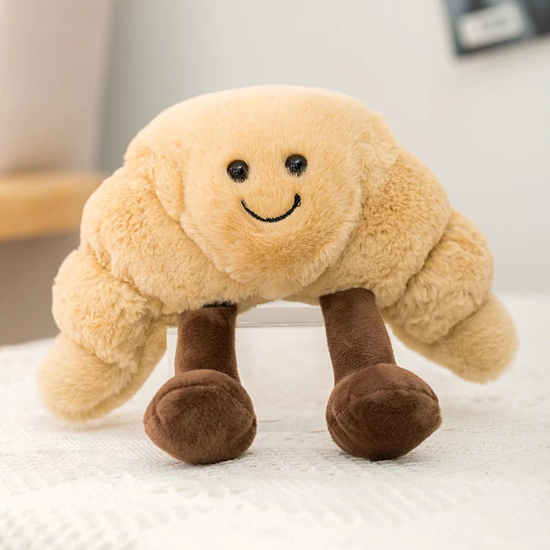 New Cartoon Egg Stuffed Toy – Breakfast Bread & Toast Plush Doll, Fun Pillow for Baby Comfort & Xmas Gifts