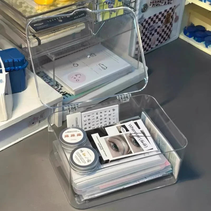Acrylic Clear Storage Organizer Box – Clamshell Design for Home & Office Essentials