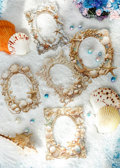 10 Pcs 3D Hollow Frame Card Paper for DIY Scrapbooking, Handmade Diary & Junk Journal Accessories