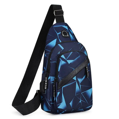 Men's Ins New Fashionable Korean Version Crossbody Chest Pack - Lightweight Outdoor Sports Casual Couple Backpack Trend