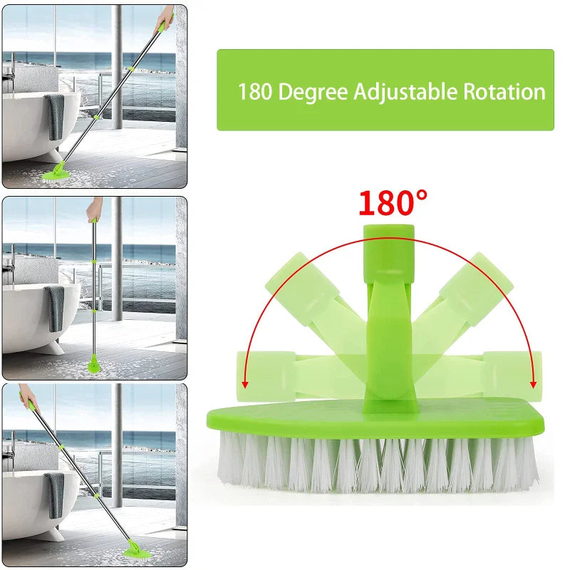 Triangle Telescopic Sponge Glass Wiper - Multifunctional Cleaning Tool for Bathroom, Kitchen & Floor Surfaces