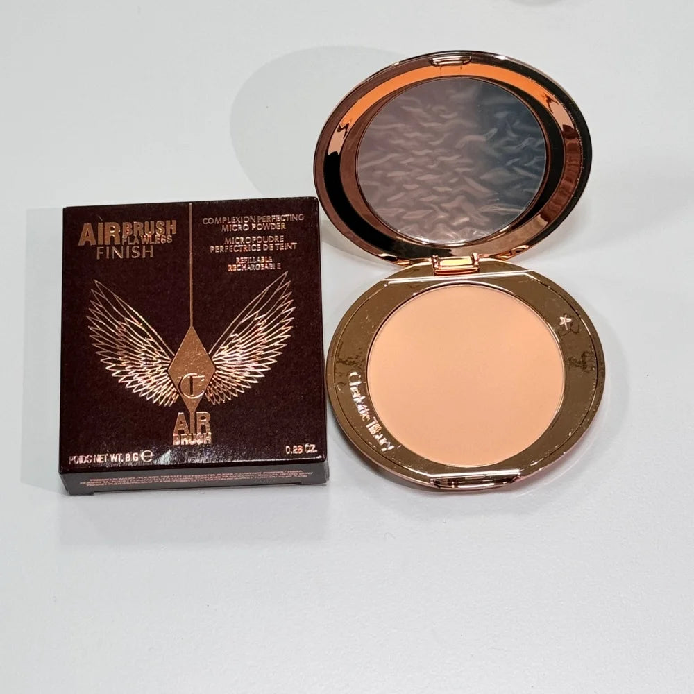 Charlotte Tilbury Makeup Set - Lip Balm Facial Setting Powder Liquid Foundation & Moisturizing Setting Spray Cosmetics