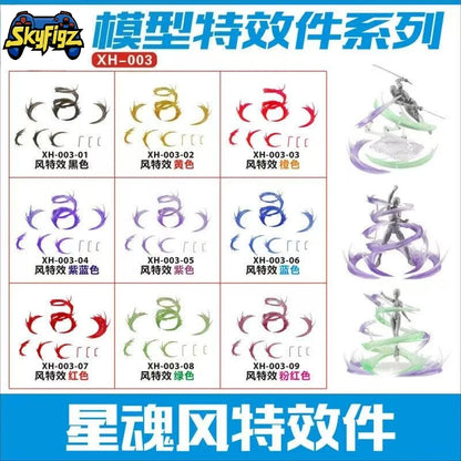 Whirlwind Flame & Ice Special Effects Model Stand — Luffy Figure DIY Accessories Movable Display Base