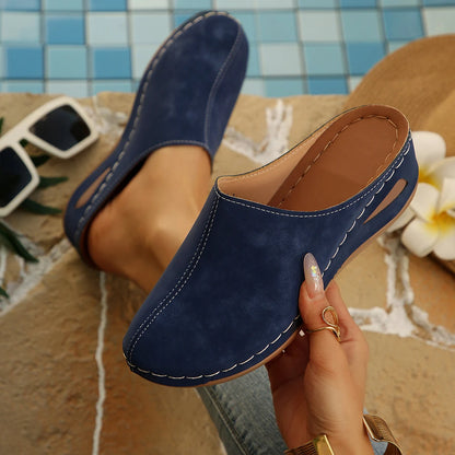 Women’s Platform Summer Slippers - Comfortable Slip-On Beach Sandals for Casual & Everyday Wear