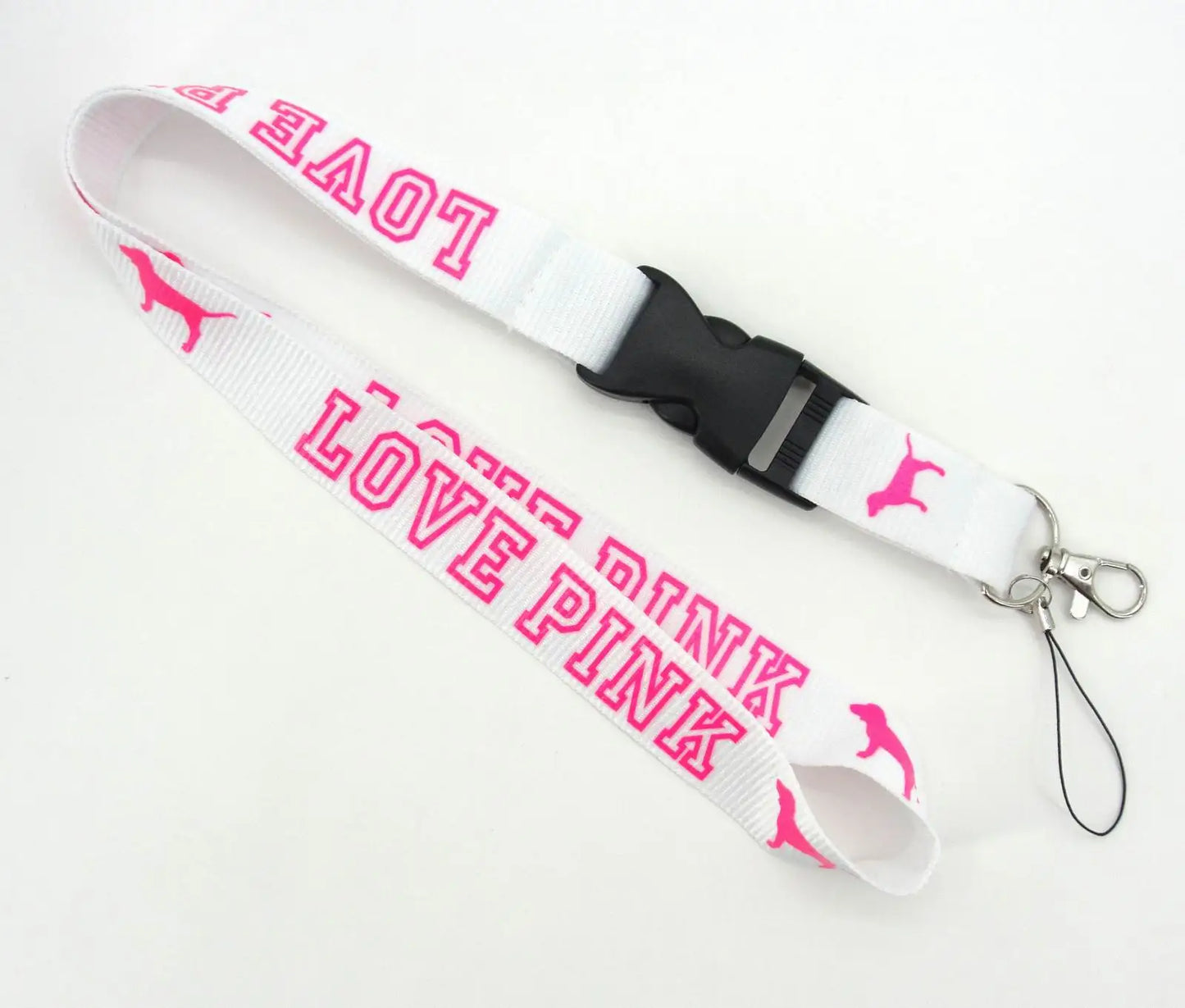 LOVE PINK Cellphone Lanyard Strap – Detachable Buckle Holder for Keys, ID Cards, Clothing & Accessories (H005)