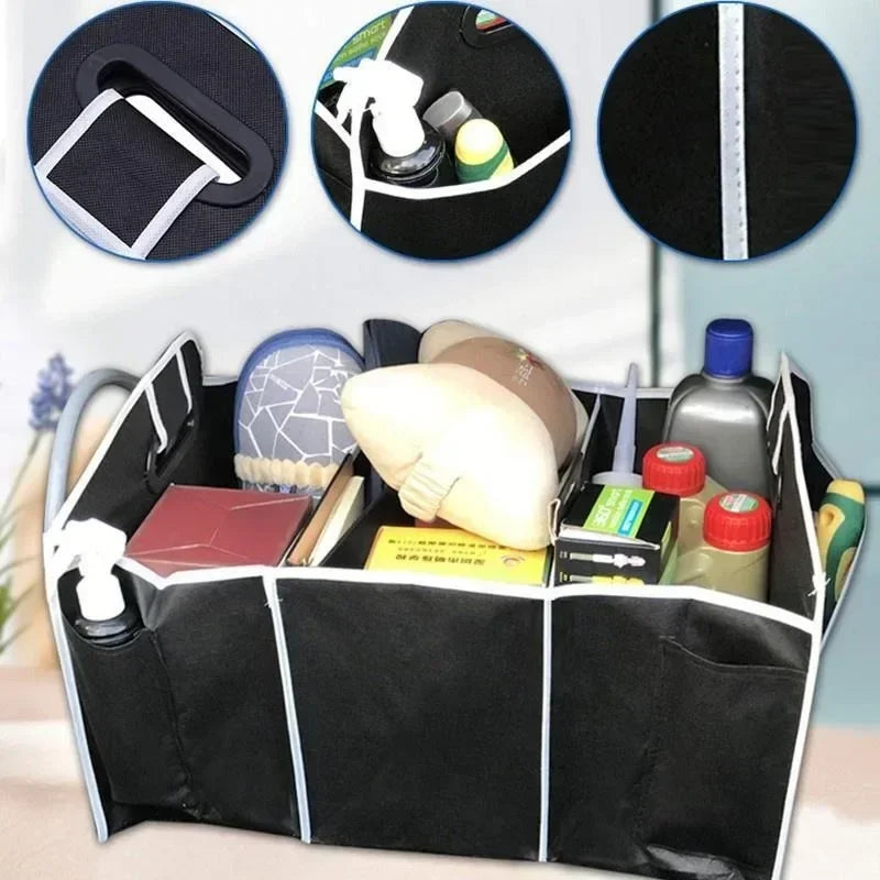 Foldable Car Trunk Organizer – Multi-Purpose Storage Box for Toys, Food & Car Accessories