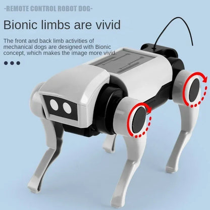 RC Robot Mechanical Dog Toy Kit – DIY Assembly Remote Control STEM Science Educational Electric Model for Kids Gift