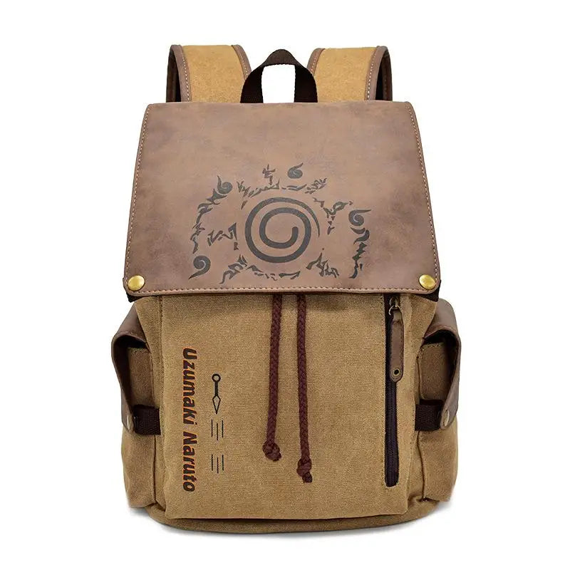 One Piece Anime Backpack – Kawaii Boys Canvas School Bag with Drawstring, Large Capacity Student Gift
