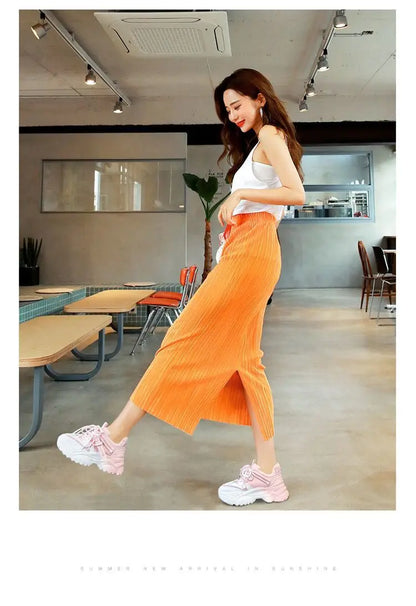 Women's Platform Sneakers - 2024 Spring Fashion Thick Sole Casual Shoes & Tennis Trainers