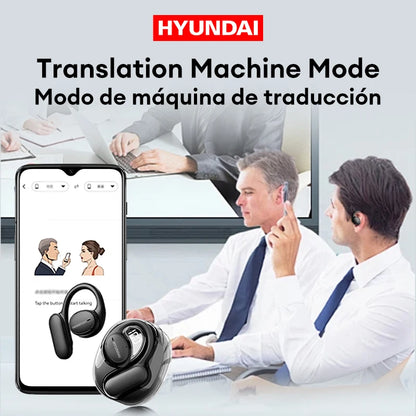 Choice HYUNDAI Openair5 AI Bluetooth Translation Earphones – Hanging Ear Type, 100+ Languages, Intelligent Meeting Earphone Gift