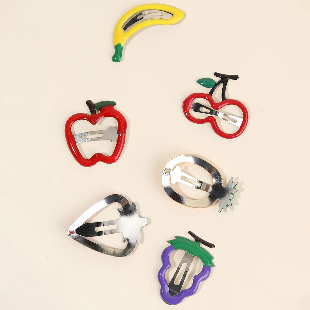 10-Piece Cute Fruit Hair Clip Set - Strawberry BB Hairpins for Girls, Colorful Everyday Styling Accessories for Children