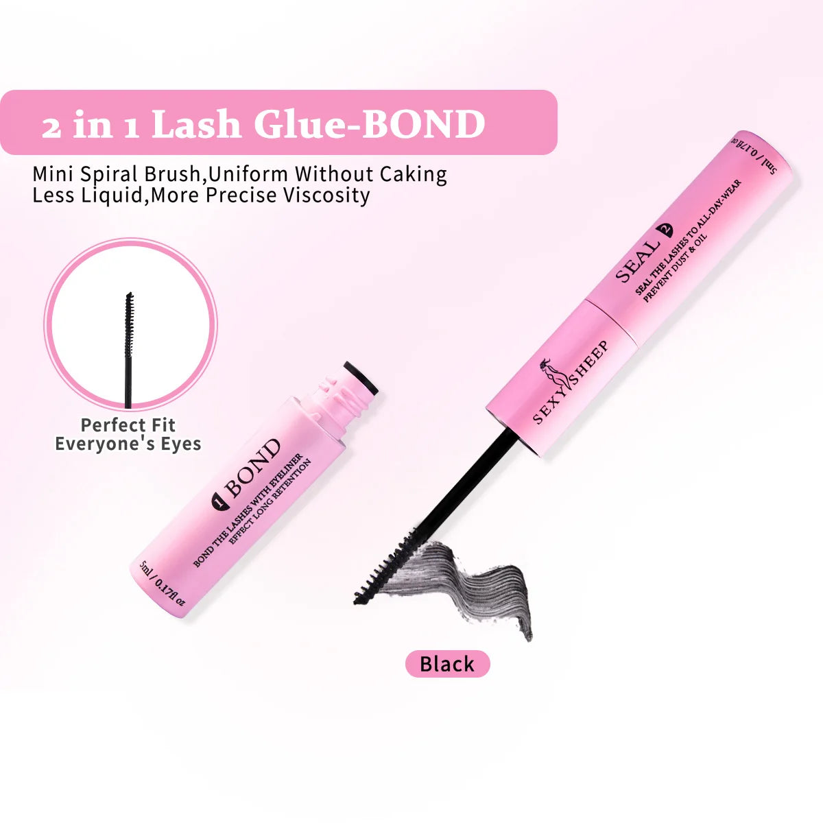 DIY Eyelash Extension Kit – D Curl Natural Lash Clusters Set with Bond, Seal, Remover & Tweezers for False Lash Application