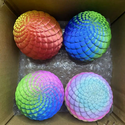 4PCS 3D Printed Articulated Snake Surprise Egg Set – Flexible Joint Fidget Decoration Gift for 3D Printing Fans