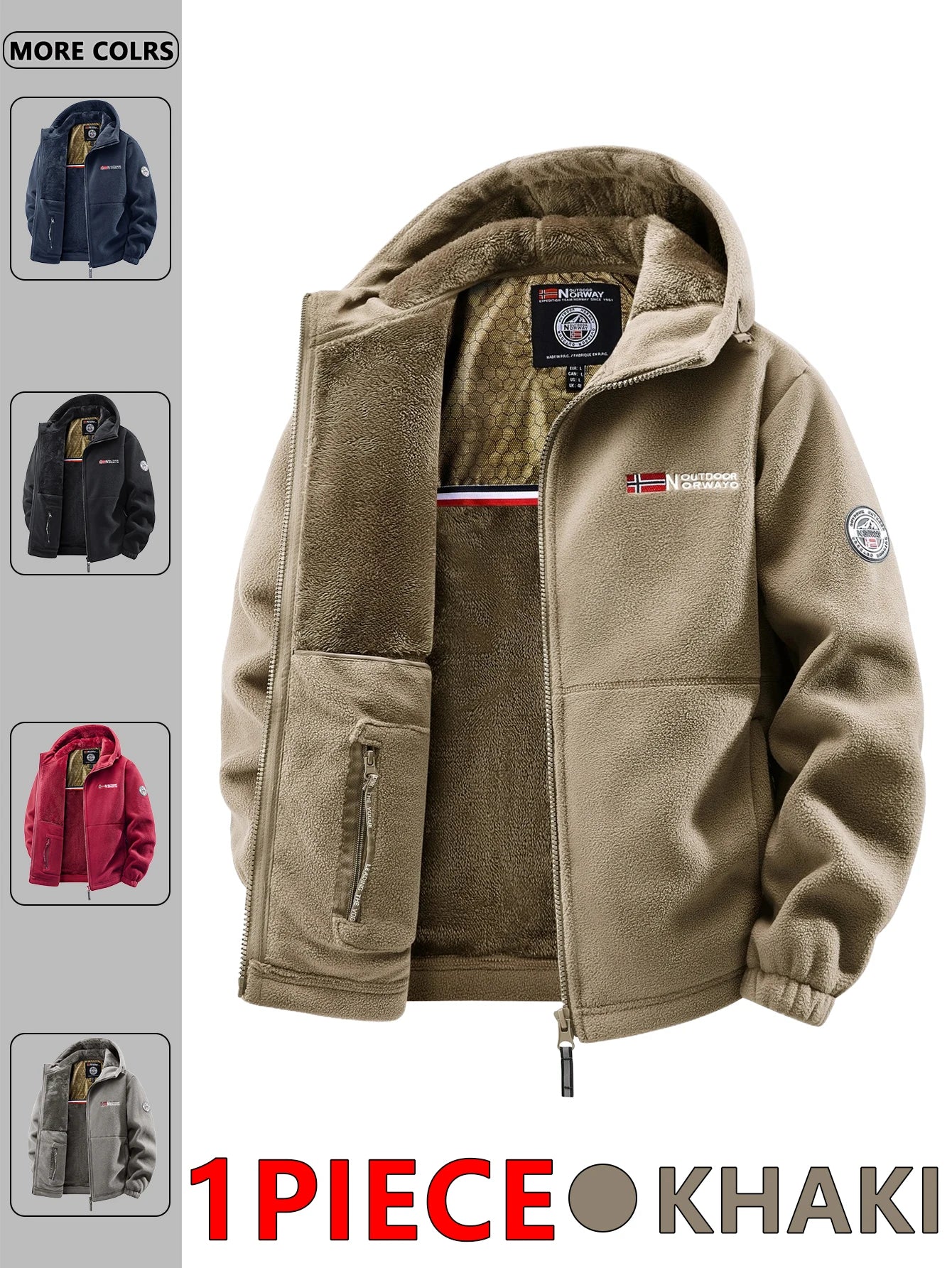 Men's Autumn & Winter Outdoor Hooded Jacket – Versatile Streetwear for Daily Wear, Travel, Parties, and Commuting
