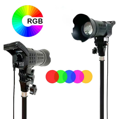 RGB LED Photography Fill Light - 51W Dimmable Video Light with Remote Control for Live Streaming, Recording and Photography