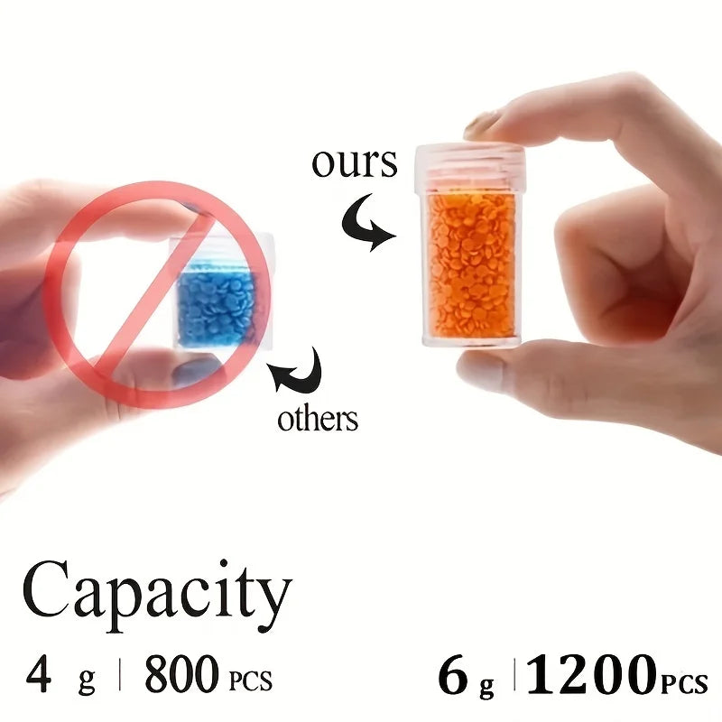 30PCS Bead Storage Bottles – Mini Organizer Containers for DIY Diamond Painting, Rhinestones & Craft Accessories