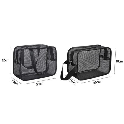 New Mesh Bathing Bag – Portable Shower Toiletry Pouch for Travel Makeup Storage & Bath Essentials
