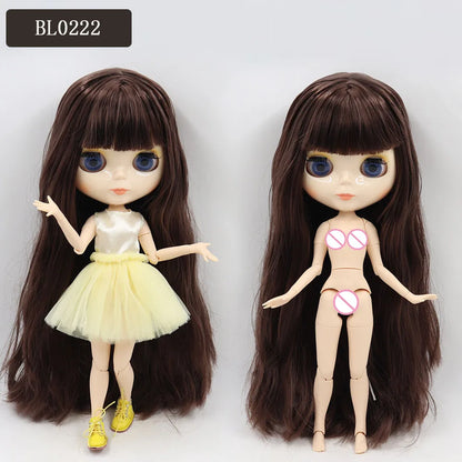ICY DBS Blyth Doll – 1/6 BJD Customized Nude Joint Body, White Skin Glossy & Matte Face, 30cm Girl Toy Gift