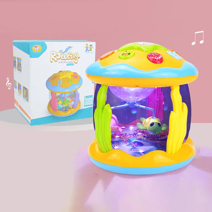 Baby Ocean Light Projector Toy - Musical Montessori Sensory Learning Toy for Toddlers 1-3 Years