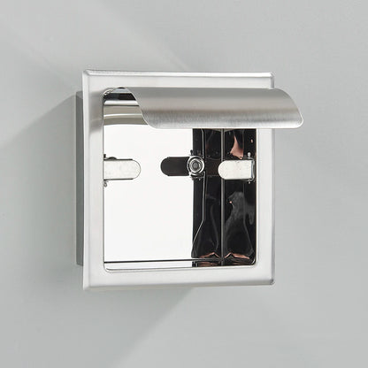 Onyzpily Bathroom Toilet Paper Holder | Chrome Finish Stainless Steel Tissue Box Holder, Wall Mounted, Black & Chrome