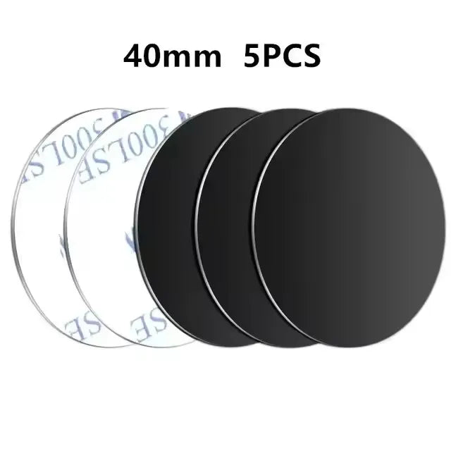 5/10-Piece Magnetic Metal Plate Stickers - Replacement Magnet Patches for Car Phone Holders, Tablets, and Mobile Phone Mounts