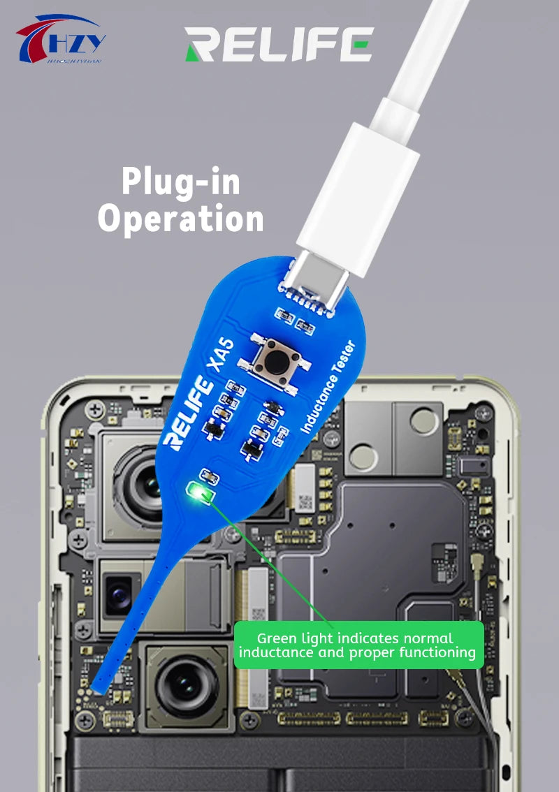 RELIFE XA5 Inductance Tester - Non-Contact Electromagnetic Fault Detection Tool for PCB & Phone Repair