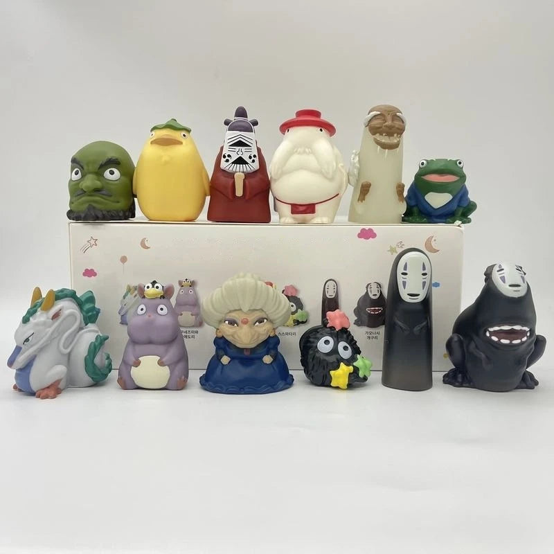 Japanese Anime White Dragon Elf Finger Doll — Faceless Male Coal Ball Decoration, Blind Box Toy for Birthday Gift