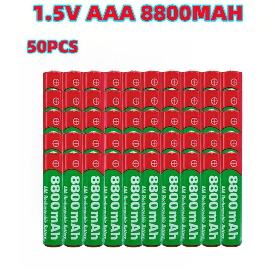 NEW 8800mAh Rechargeable AAA Alkaline Battery – 1.5V for Clocks, Mice, Computers, Toys & More