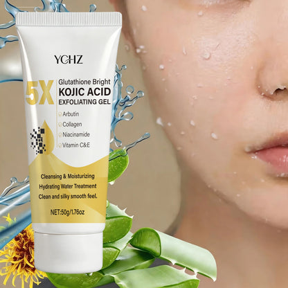 Kojic Acid Exfoliating Cleansing Gel - Deep Pore Cleansing, Moisturizing & Even Skin Tone Care