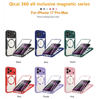 Magnetic 360° Clear iPhone Case - Full Protection with Screen Film Cover for Pro & Pro Max Models