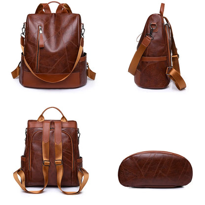 Women's Anti-Theft Backpack - Casual Daypack with Multi-Function Pockets for Travel and Outdoor Use