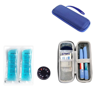 Waterproof Insulin Cooling Bag — Portable EVA Thermal Insulated Cooler with Gel Pen Compartment for Diabetics