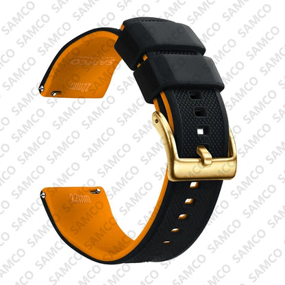 Quick-Release Silicone Watch Band - 18mm, 20mm and 22mm Rubber Replacement Strap for Huawei, Samsung Galaxy and Garmin Watches