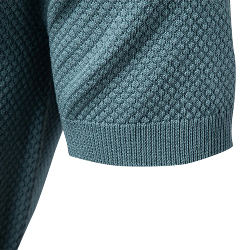 Men's Premium Golf Polo Shirt - 2025 Summer Solid Color Breathable Casual Collared Polo
