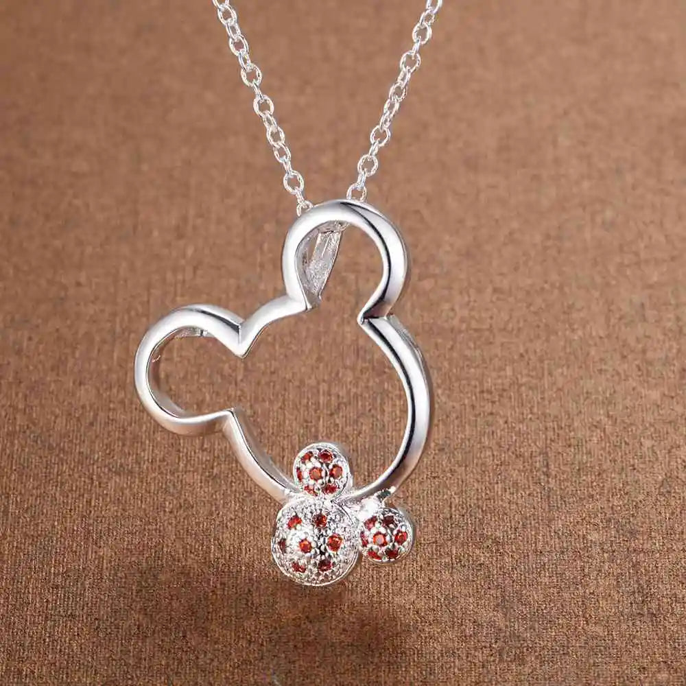 925 Sterling Silver Zircon Pendant Necklace - Elegant Women’s Jewelry Gift For Student Girlfriend And Wedding