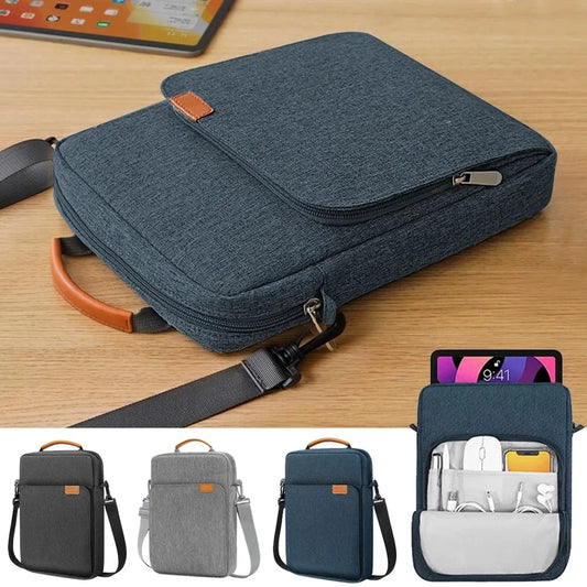 Shockproof Tablet Sleeve Bag with Shoulder Strap - Compatible with iPad, Samsung Galaxy Tab, and Xiaomi Redmi Pad