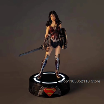 LED Justice League Superheroes Figures – Batman, Wonder Woman, Superman 20cm Collectible Model Toy, Birthday Gift