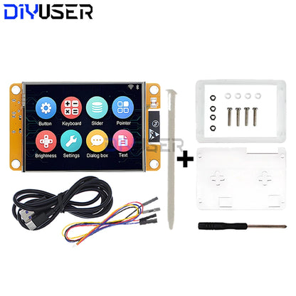 2.8" ESP32 LCD TFT Touch Screen Display Module - WiFi & Bluetooth Dual-Core Development Board with Case