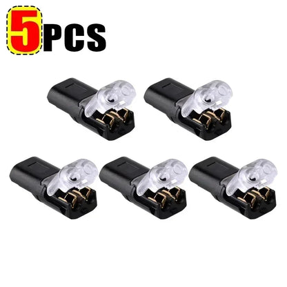 50/1PCS 2-Pin Plug-In Wire Connectors - Double-Wire Locking Buckle LED Cable Terminal Blocks