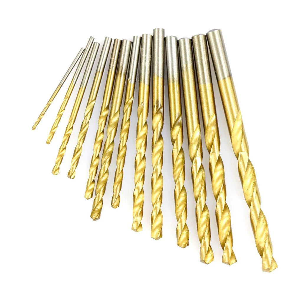 13PCS High-Speed Steel Drill Bit Set – Impact Quick-Change Kit for Metal, Glass, Tile & Concrete Masonry Drilling Tools