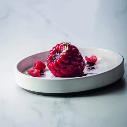 6-Cell Raspberry Silicone Mousse Cake Mold — Food-Grade Baking Tool for Party Desserts and Kitchen Supplies